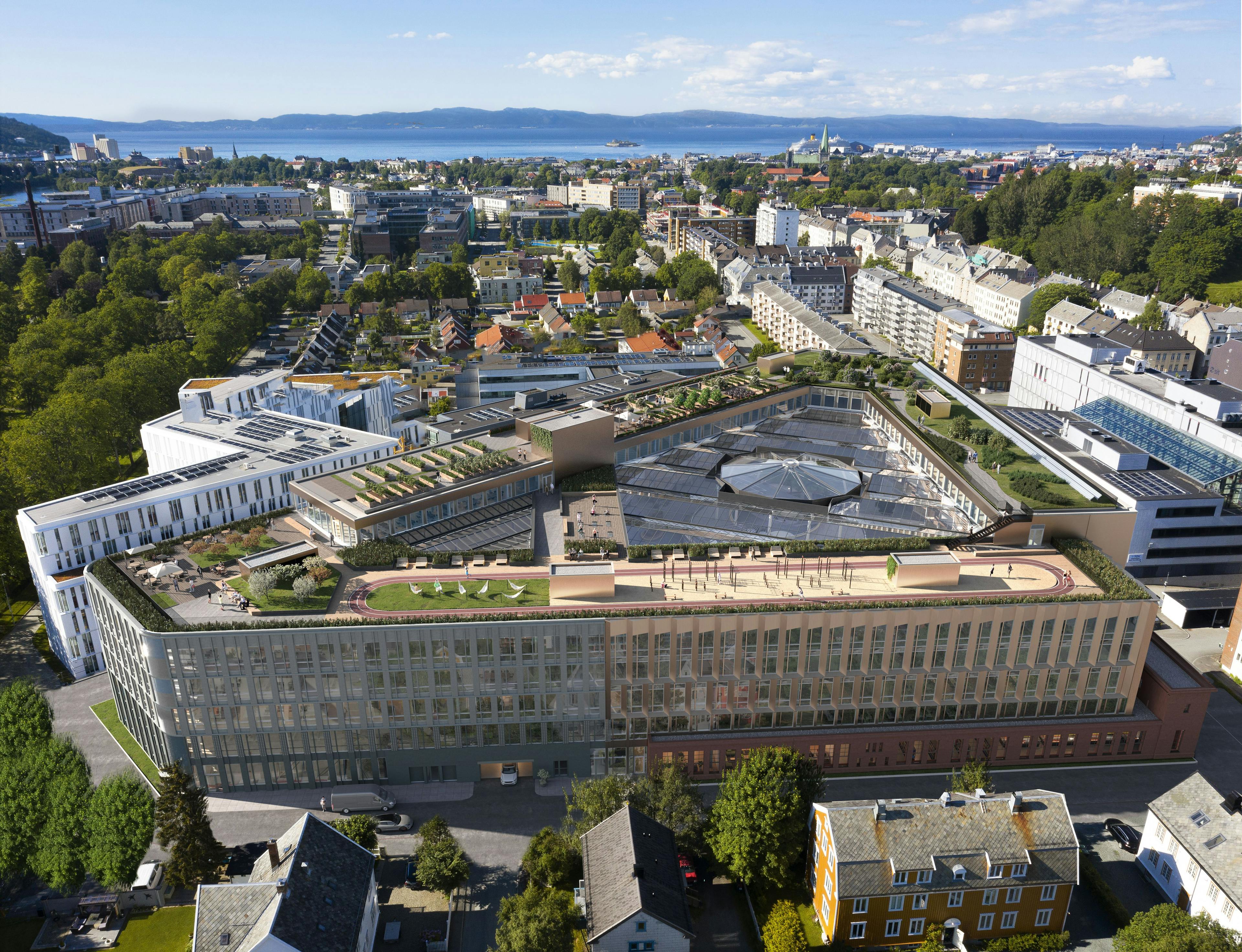 Oversiktsbilde over Teknobyen i Trondheim